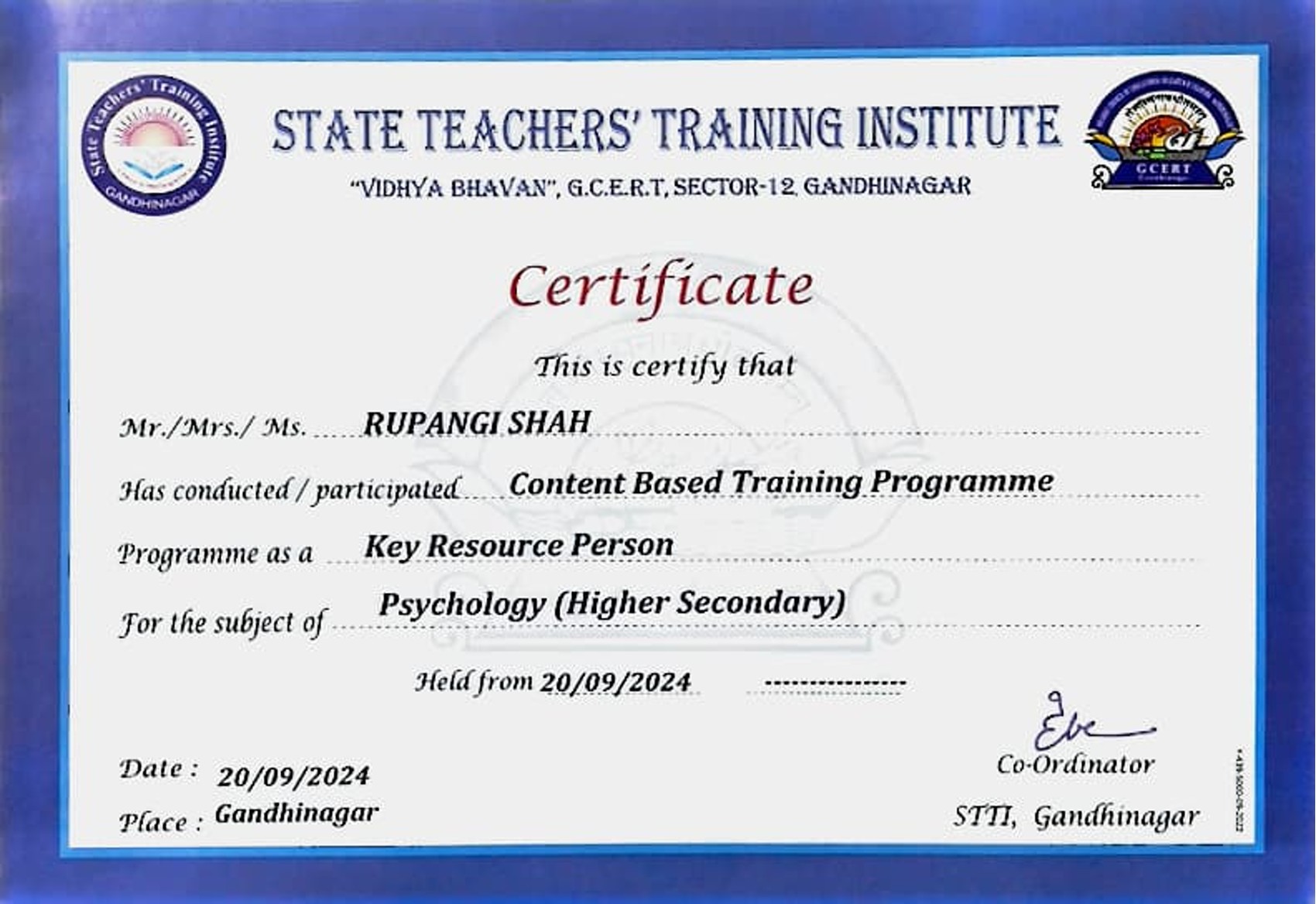 Certificate